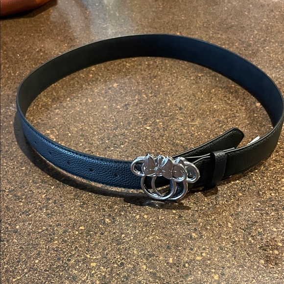Disney Accessories - Black like new Minnie Mouse Disney Belt with Silver Buckle